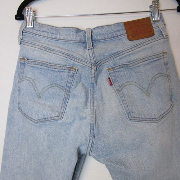 Levi's Jeans Original Fit Straight Leg Light Wash Blue Casual Women's 27 Short - Picture 6 of 8
